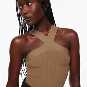 Babaton Sculpt Knit Criss Cross Cropped Tank